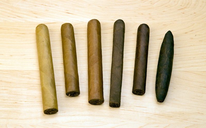 Formatos, tamanhos e cores de charutos
