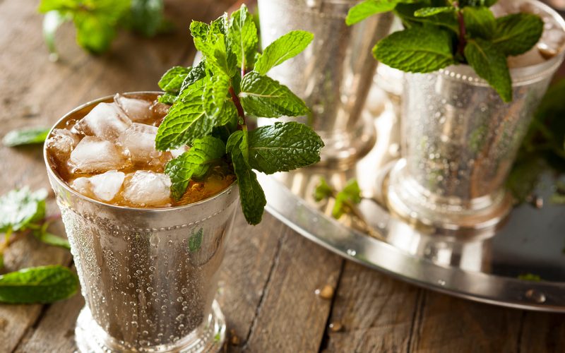 Refreshing Cold Mint Julep for the Derby